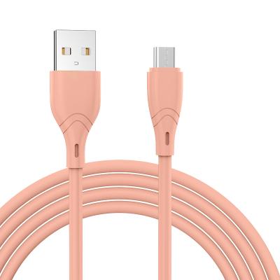 China MP3/MP4 Player Free Sample Biodegradable Eco-Friendly Flame Resistant Easy-to-clean Color Liquid Silicone Macaroon USB Quick Charging Data Cable for sale