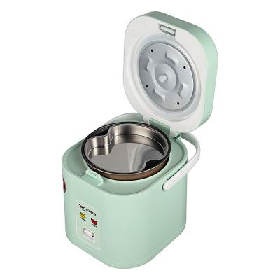 China Fashionable High Quality Low Price Rice Cooker Small Kitchen Multifunctional Square 1L Rice Cooker With Food Steamer for sale