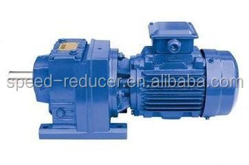 China Alloy steel and cast iron R series speed reducer gear helical motor for apron conveyor driver manufacturer in china for sale