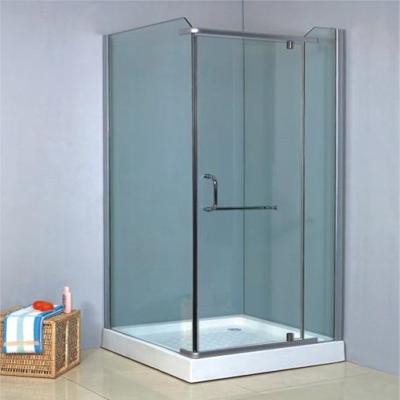 China Modern Contemporary Design Aluminum Hardware Frameless Curved Corner Shower Door for sale