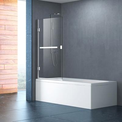 China Modern Convenient Transparent Aluminum Black Glass Bath Unit Walk In Shower Room for sale