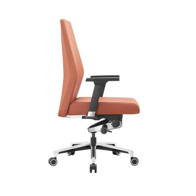 China Wholesale Height Adjustable Customized Good Quality Made In China Commercial Furniture Real Leather Swivel Chair for sale