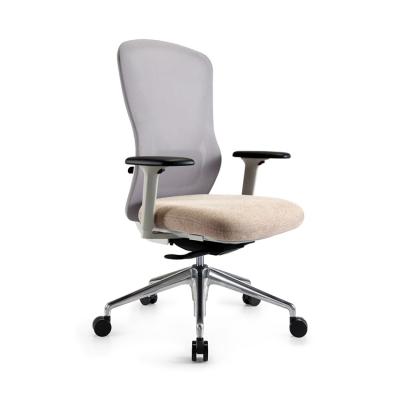 China Gray Ergonomic Ceo Office Mesh Height Adjustable Swivel Chair With Low Lumbar Support Nylon Molded Foam for sale