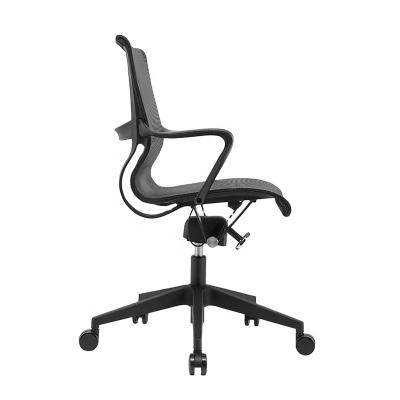 China Mid-back Adjustable High Quality Swivel Office Gaming Visitor Modern Height Staff Armchair With Wheels for sale