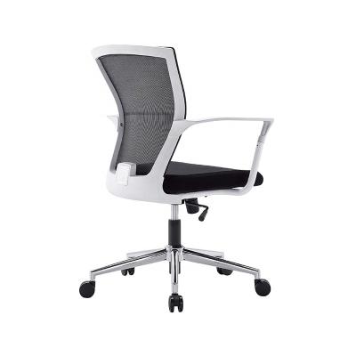 China (Size) High Quality Adjustable White Small Office Mesh Armchair Home Chair With Cushion for sale