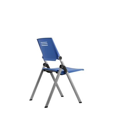 China Foshan Shengyi GP550W Foldable High Quality Metal Leg Meeting Room Conference Blue Plastic Folding Chair for sale