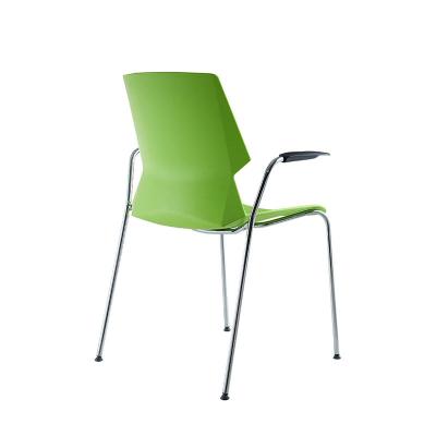 China (Size) Foshan Shengyi Factory Directly Adjustable Chair PP School Plastic Business Chair With Armrest for sale