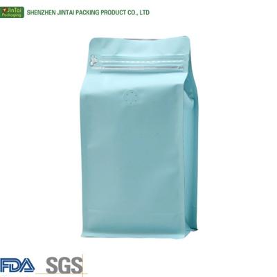 China BIODEGRADABLE Printed BOPP Block Coffe Valve Square Bottom Bags for sale