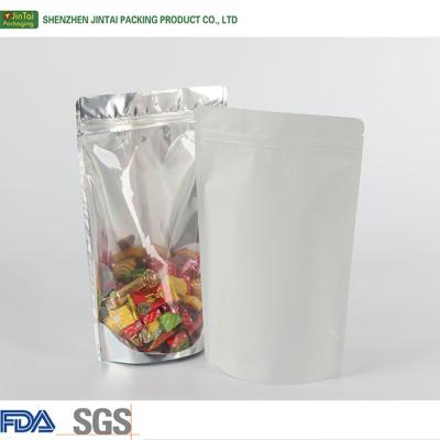 China 250g BIODEGRADABLE dried white food packaging bags stand up alumimum foil poouch fruit dry packaging pouch for sale