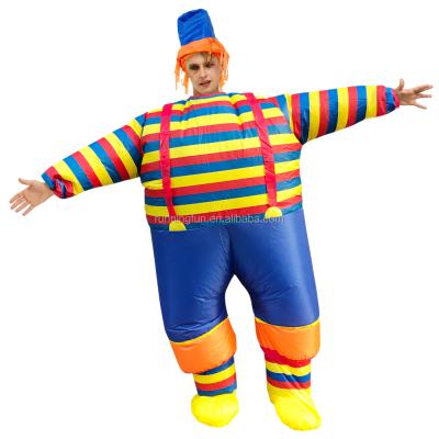 China Halloween Running Adult Inflatable Costume Clown Costume Mascot Halloween Polyester Fun Cosplay Dress For Sale for sale