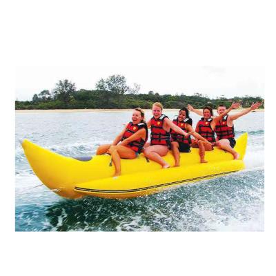 China 2022 PVC Tarpaulin 0.9mm Commercial Play Equipment Inflatable Water Banana Boat for sale