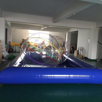 China 2022 Commercial Inflatable Toy Inflatable Water Pool With Water Walking Ball for sale