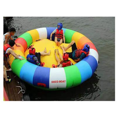 China 0.9mm Plato PVC Tarpaulin Inflatable Floating Spinner Inflatable Water Spinner For Customized Amusement Park Inflatable Water Saturn For Water Park for sale