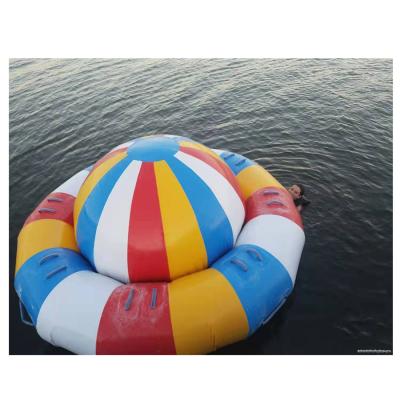 China 0.9mm Plato Inflatable PVC Tarpaulin 0.9mm Thickness PVC Water Spinner / Water Saturn / Water Rocker Saturn for sale