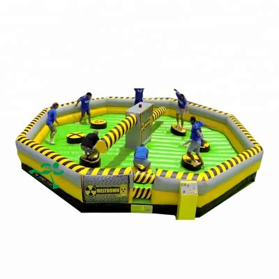 China Inflatable PVC Fusion Turning Mechanical Wipeout Obstacle Course Challenge Game for sale