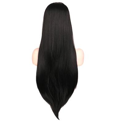 China Hot Sale Fashion Lace Front Wig Chemical Fiber Hair Long Straight Hair Full Lace Wig for sale