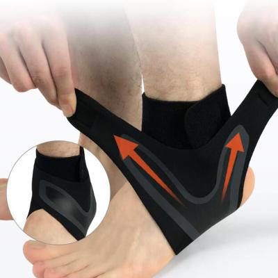 China Sport Adjustable Breathable Safety Neoprene Ankle Wraps Protector Adjustable Elastic Ankle Brace for sale