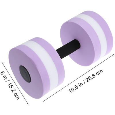 China Durable Swimming Pool Accessory Foam Dumbbell Water Aquatic Water Dumbbell Adjustable Barbell for sale