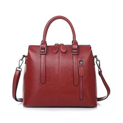 China 2022 fashion women's fashion genuine leather handbag solid color style European and American cross - body handbag for sale