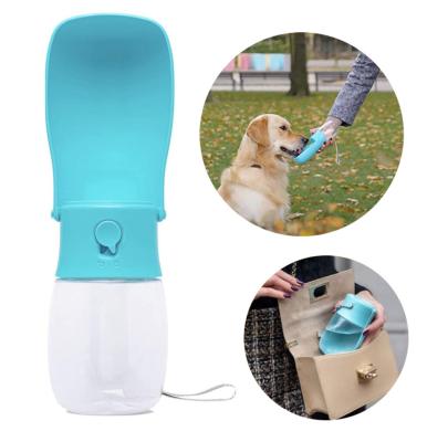 China Huaxin Dog Cat Water Bottle 280ml Stored Portable Dogs Travel Water Bottle Pets Water Dispenser Outdoor Walking Travel Drinking for sale