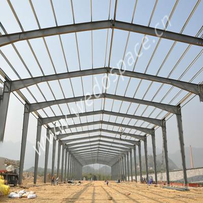 China Prefabricated steel workshop steel structure frame (Q345B or Q235B) of construction company for sale