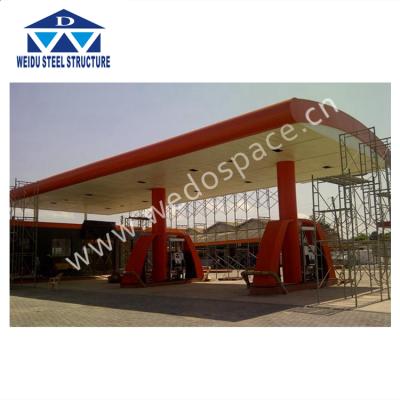 China Gas Station Canopy Gas Station Food Processing Plant Steel Sheet Metal Cost for sale