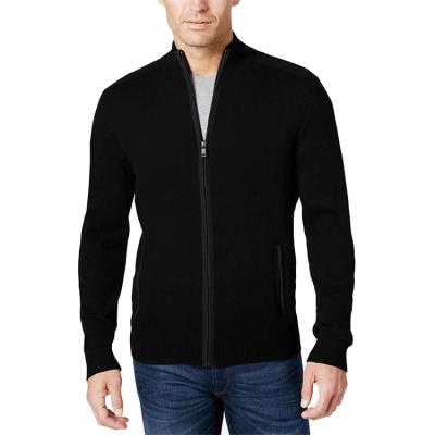 China Simple Hot-selling Anti-wrinkle Men's Long Sleeve Autumn And Winter Slim Mid-rise Neck Knitted Zipper With Pocket Cardigan Sweater Sweater for sale