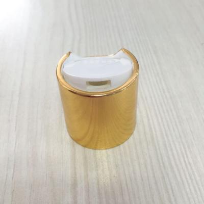 China Non Spill New Design Brushed Aluminum Disc Top Cap 24mm Cosmetic Package 28mm for sale