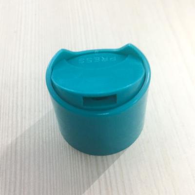 China Non Spill Matt Black Color Plastic Disc Top Cap For shampoo24/410 28/410 for sale