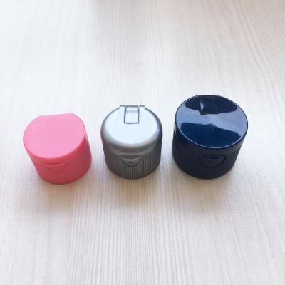 China Non Spill Cover Cylindrical Ribbed Flip Plastic Top Cap 24/410 28/410 28/415 for sale