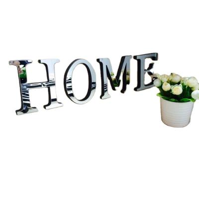 China WALL STICKER Home Decoration 3d Mirror Face Letter Wall Sticker Hot Selling Creative Acrylic English English for sale