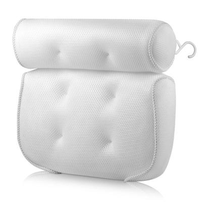 China New Design Viable Hot Wholesale 3d Mesh Spa Bath Pillow Luxury Non-slip Bathtub Pillow for sale