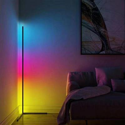 China Modern minimalist design led living rgb floor corner light to decorate room for sale