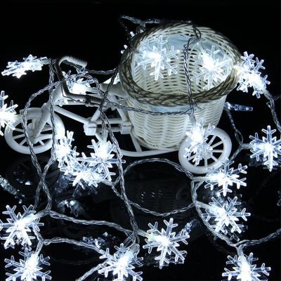 China Christmas LED Snowflake String Lights 1.5M 10LEDs/2.5M 20LEDs/5M Snowflake 40LEDs Scallop RGB String Light for sale