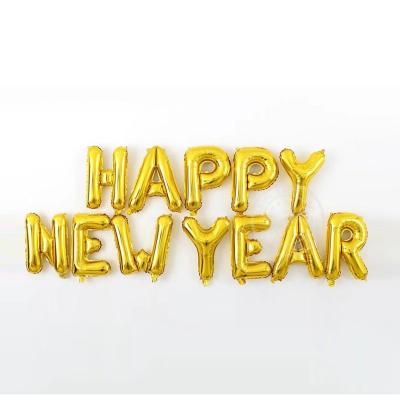 China Morden HAPPY NEW YEAR 16inch Letters Foil Balloon New Year Party Decorated Balloons for sale