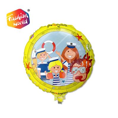 China Wholesale Morden Porcelain Balloons 20 Inch Round Cartoon Pattern Aluminum Foil Balloon for sale