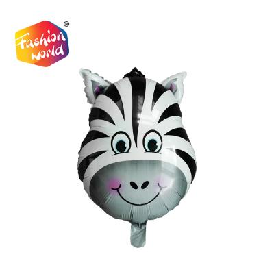 China Morden Cute Animal Head Balloons Foil Balloons For Kids Birthday Party Zoo Theme Kids for sale