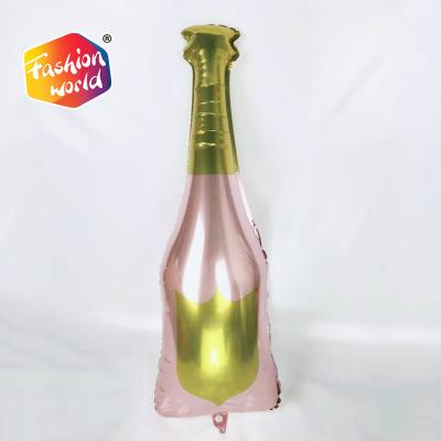 China Gift Toy 36inch Rose Gold Champagne Bottle Custom Foil Helium Balloon for sale