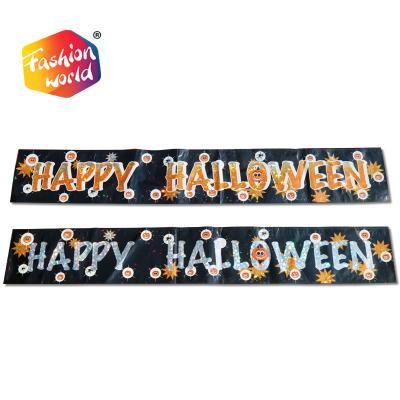 China Various Custom Morden Designs Happy Halloween Laser Foil Banner for sale