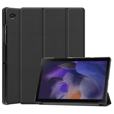 China Ultra Thin PU Leather Triple Flip Case Cover For Samsung Galaxy Tab A8 SM-X200 X205 2021 for sale