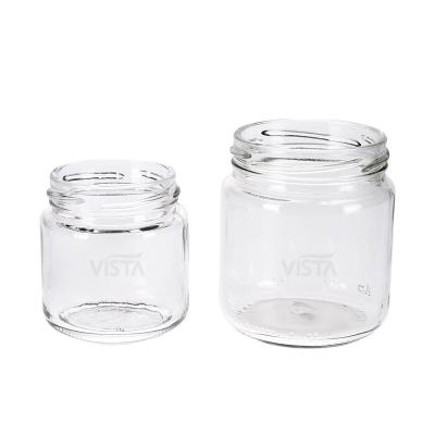 China Factory price viable wholesale twist-off flint clear 250ml normal glass jar with hook top for sale