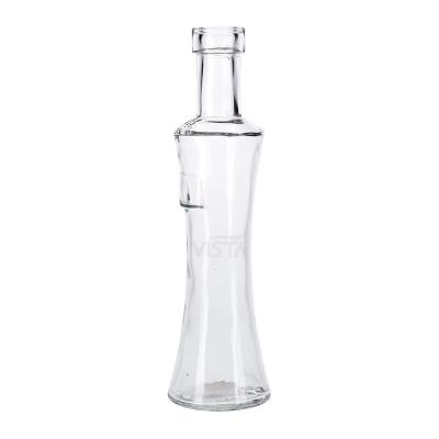 China Beverage factory price 150ml designed slim clear transparent glass juice soft drink cocktail drink wine juice bottle for sale