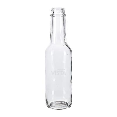 China 150ml Food Hot Sauce Glass Bottle With Lid Glass Plastic Bottle for sale