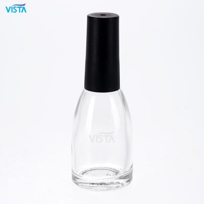 China 15ml Top Cosmetic Flint Nail Polish Glass Bottle with Screw Cap and Brush for sale