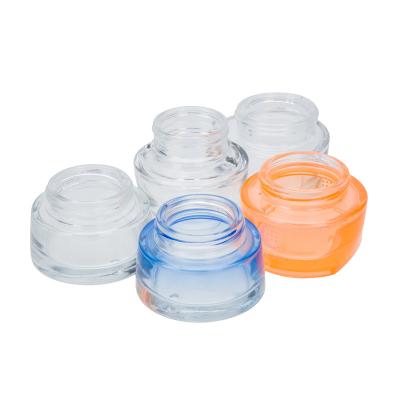 China Luxury Glass Skin Care Face Cream Glass Bottle Cosmetic Jars Empty Cosmetic Glass Jar Creams With Lids Packaging 10g 20g 30g 50g for sale