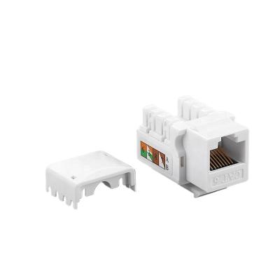 China Good price 22-26AWG 90 amp type trapezoidal jack cat6 degree UTP easy installation for wall and patch panel for sale