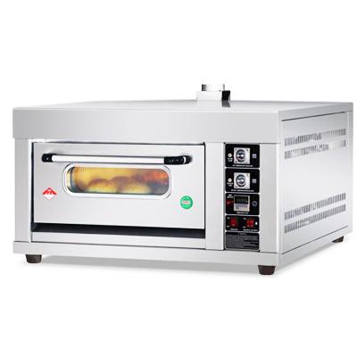 China Hotel restaurant kitchen bakery equipment gas deck oven/steam commercial common single layer deck oven 1080*980*620mm for sale