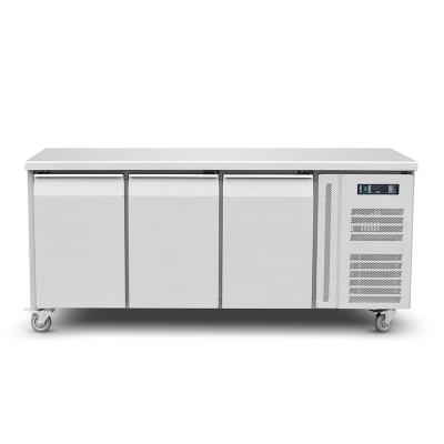 China Single-temperature Commercial Restaurant Refrigeration Equipment Three-Door Stainless Steel Refrigerator Undercounter Refrigerator for sale