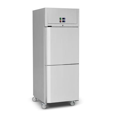 China Sus 304 Kitchen Refrigeration Equipment Commercial Solid Stainless Steel Door Refrigerator for sale