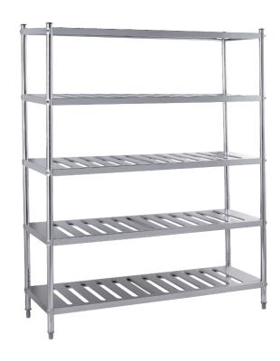 China 5 row 304 slatted shelving for sale